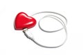 Red heart connect with USB plug Royalty Free Stock Photo