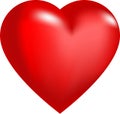 Red heart 3d shape for romantic gift