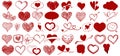 Red heart designs for various themes