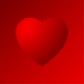 Red heart dradient icon