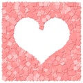 Red heart frame canvas background Royalty Free Stock Photo