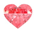 Red heart gemstone