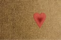 Red heart on a gold background.symbol of love.gold dust texture