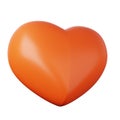 Red heart high quality 3d render illustration icon for social media app design and Valentine's Day ideas.