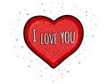 Red heart I love you Royalty Free Stock Photo