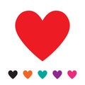 Red heart icon, love icon Royalty Free Stock Photo