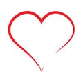 Red heart icon, love icon Royalty Free Stock Photo