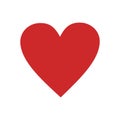 Red heart icon simple