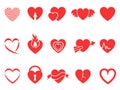 Red heart icons Royalty Free Stock Photo