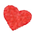 Red heart. Isolated element on a white background.