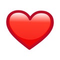 Red heart Large size icon for emoji smile