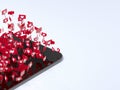 Red heart Like symbols on mobile phone screen. Isolated mobile phone is on white background, 3d rendering. illustration. Royalty Free Stock Photo