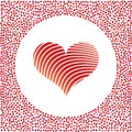 Red heart and little hearts around. Valentines Day background Royalty Free Stock Photo