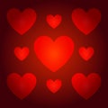 Red heart of love