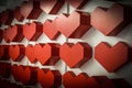 Red heart. Many heart`s background