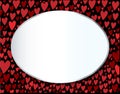 Red Heart Oval Message Copy Space Royalty Free Stock Photo