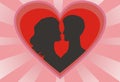 Red heart and pairs Royalty Free Stock Photo