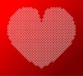 Red heart pixels icons. Vector simple logo.