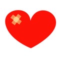 Red Heart with 2 Plaster