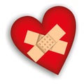 Red heart plaster