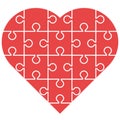 Red heart puzzle Royalty Free Stock Photo