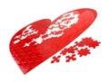 Red heart puzzles Royalty Free Stock Photo
