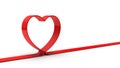 Red heart ribbon