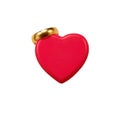 Red heart with a ring. Isolated Royalty Free Stock Photo