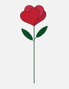 Red heart rose big Royalty Free Stock Photo