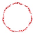 red heart sape holiday round frame