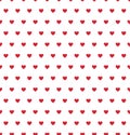 Red Heart seamless pattern on white background. Valentine celebration design. Love sign. Abstract concept Royalty Free Stock Photo