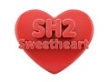 Red heart sh2 sweetheart Royalty Free Stock Photo