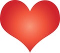 Red heart shape Royalty Free Stock Photo