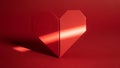 Red Heart Shape on Red Background Royalty Free Stock Photo