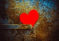 Red Heart Shape closeup Royalty Free Stock Photo