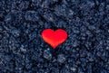 Red Heart Shape closeup Royalty Free Stock Photo