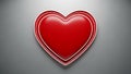 The heart is highlighted by white borders that create a layere Royalty Free Stock Photo