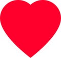 Red heart shape for love symbols