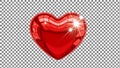 Red Heart Shape with Sparkles Royalty Free Stock Photo