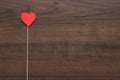 Red heart shape on stick Royalty Free Stock Photo