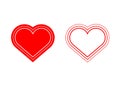 Red heart shape symbol love, Valentine Day, pattern for background Royalty Free Stock Photo