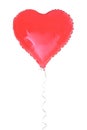 Red heart shaped balloon isolated on white Royalty Free Stock Photo