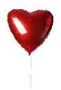 Red heart shaped balloon isolated on white. Valentine`s Day celebration Royalty Free Stock Photo