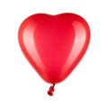 Red heart shaped balloon with path