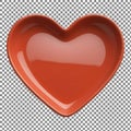 Red Heart-Shaped Bowl Royalty Free Stock Photo