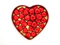 red heart-shaped chocolate candies Royalty Free Stock Photo