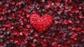 Red Heart Shaped Foliage Romantic Background Royalty Free Stock Photo