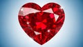 Red Heart-Shaped Gemstone Royalty Free Stock Photo