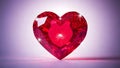 Red Heart-Shaped Gemstone Royalty Free Stock Photo