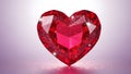Red Heart-Shaped Gemstone Royalty Free Stock Photo